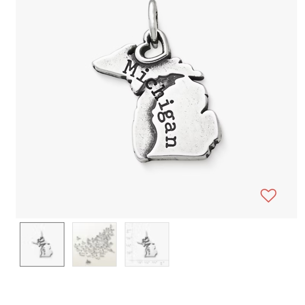 James Avery Silver Michigan Charm